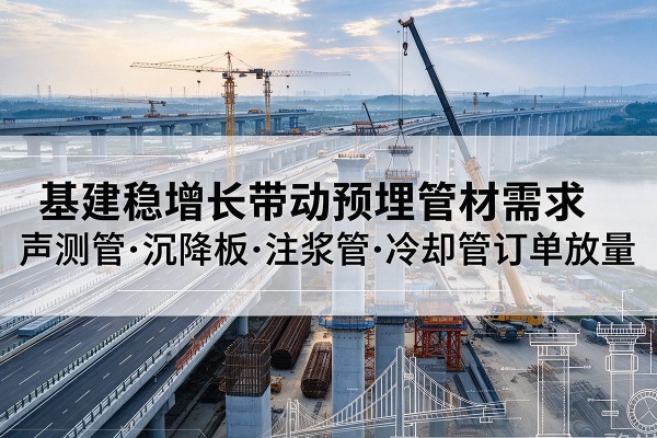 建昌基建稳增长带动预埋监测管材需求,声测管、沉降板、注浆管订单持续放量
