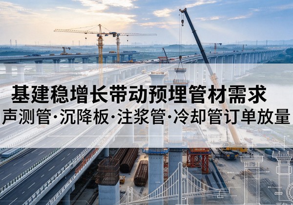 建昌基建稳增长带动预埋监测管材需求，声测管、沉降板、注浆管订单持续放量