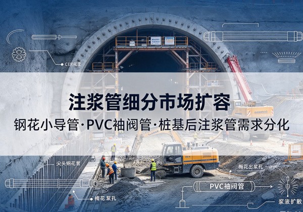 建昌注浆管细分市场扩容，隧道钢花小导管、PVC 袖阀管、桩基后注浆管需求分化